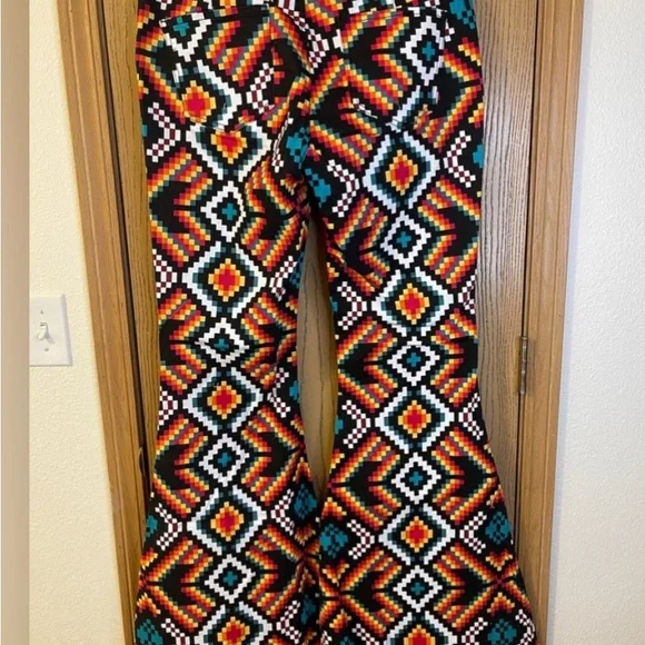 Checkered Boot Cut Jeans - Picture 2 of 3